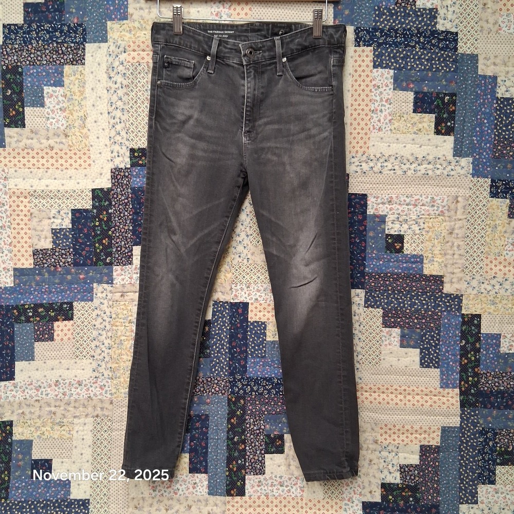 AG Adriano Goldschmied The Farrah Skinny Jeans Size 26 R Black